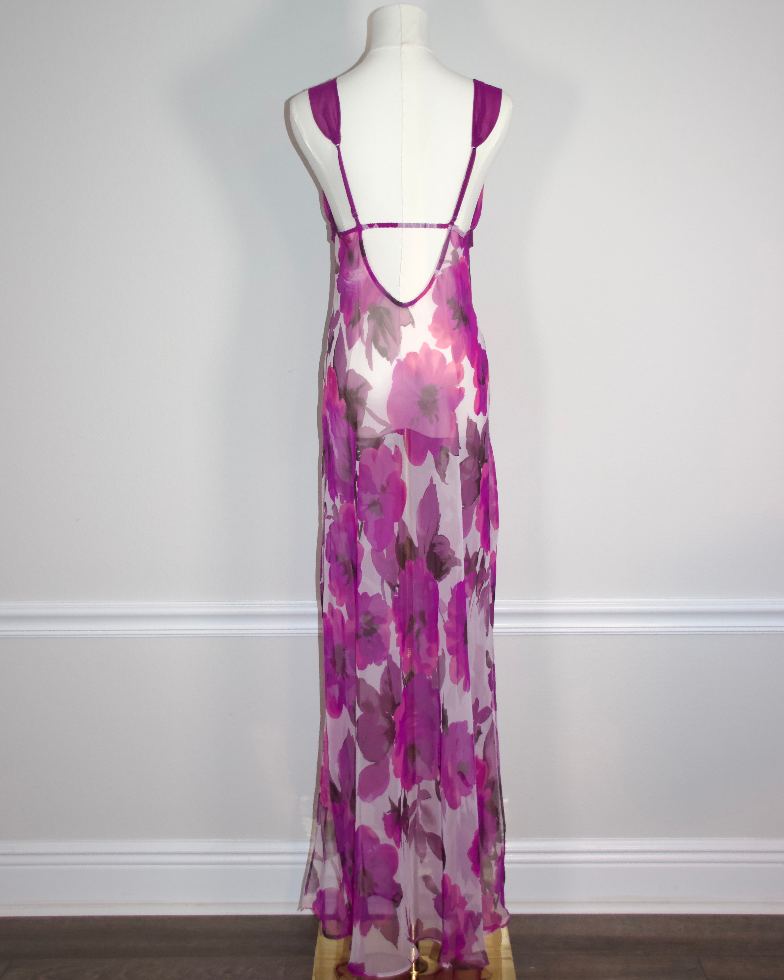00s Sheer Watercolor Orchid Slip (M)