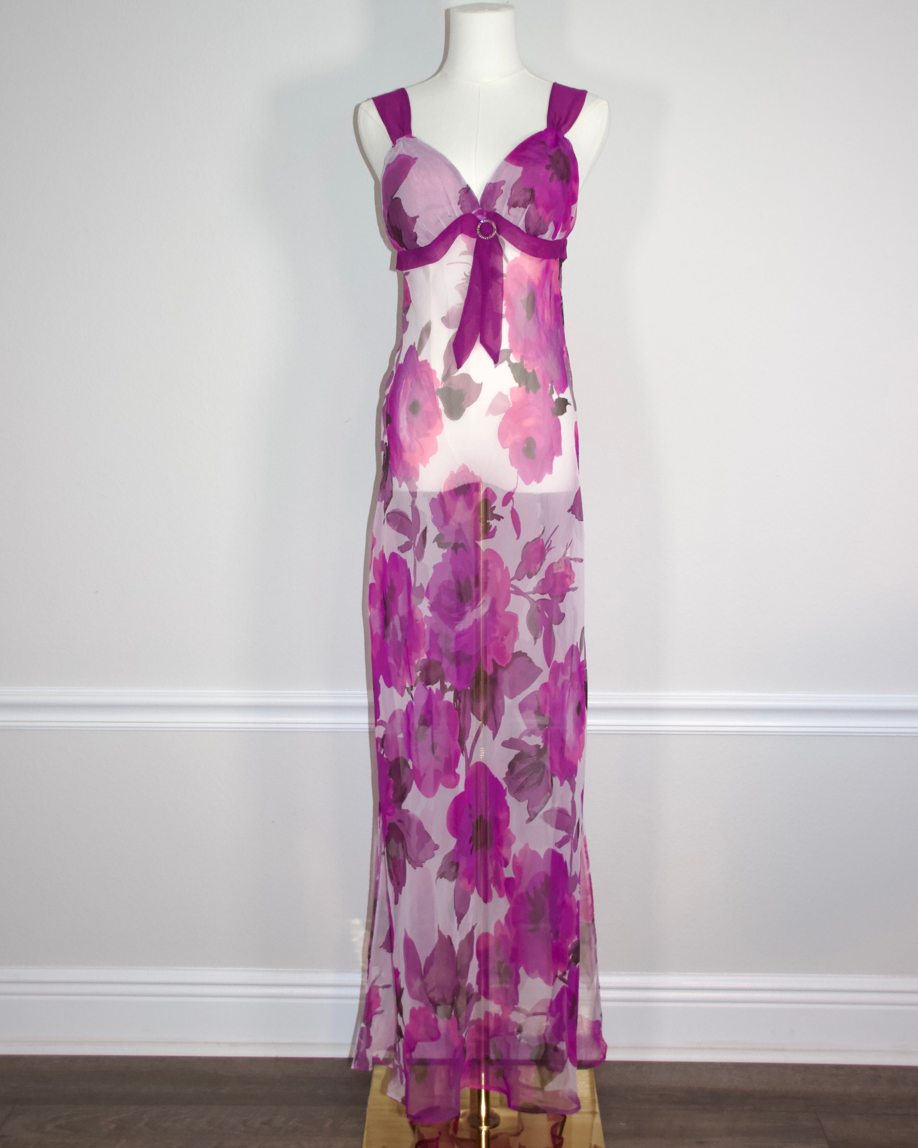 00s Sheer Watercolor Orchid Slip (M)