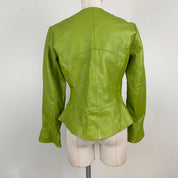 Lime Fitted Leather Jacket (M/L)
