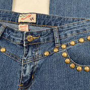 2000's Mid-Rise Studded Jeans (M)