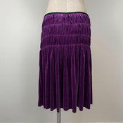 Jewel Purple Ruched Velvet Skirt (L)