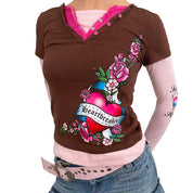Triple Layered Tattoo Top (XS)