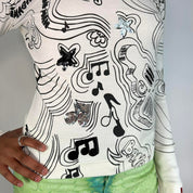 NWT Miss Sixty Y2K Music Top (S)