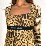 Roberto Cavalli Viral Leopard Top (S/M)