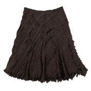 DKNY Chocolate Brown Silk Midi Skirt (XL)