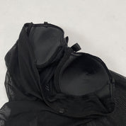 Mesh Sequin Split Front Bra Top (L)