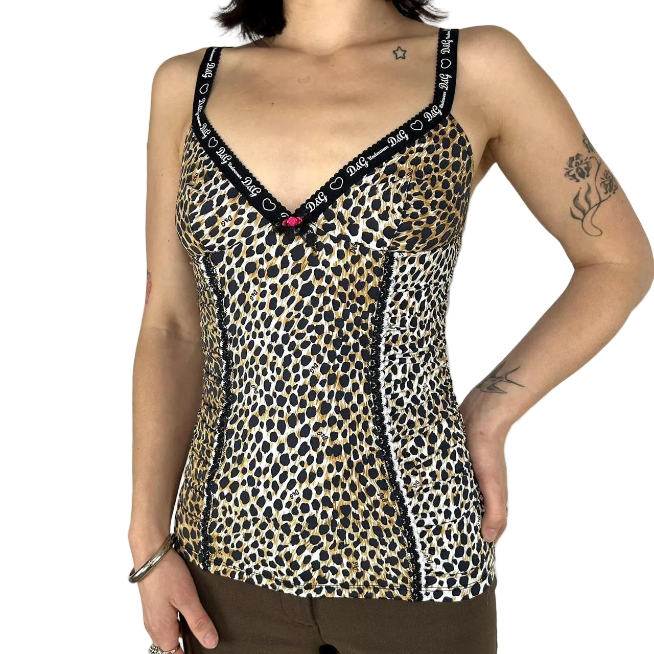 ​D&G ドルチェ&ガッバーナ タンクトップ 80s レオパード XS y2k D&G Y2K Cheetah Tank Top (S) – Holy Thrift