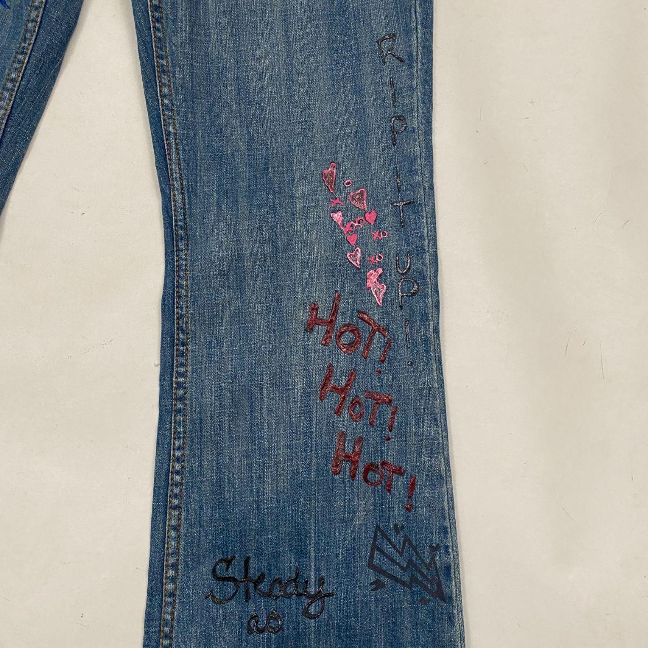 Graffiti Fleur De Lis Embellished Flares (M)