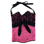 Fredericks Pink & Black Lace Corset (L)