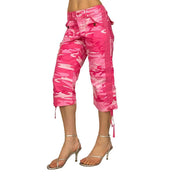 2000s Hot Pink Camo Cargo Capris (S)
