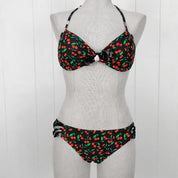 Cherry & Lace Print Bikini (M)