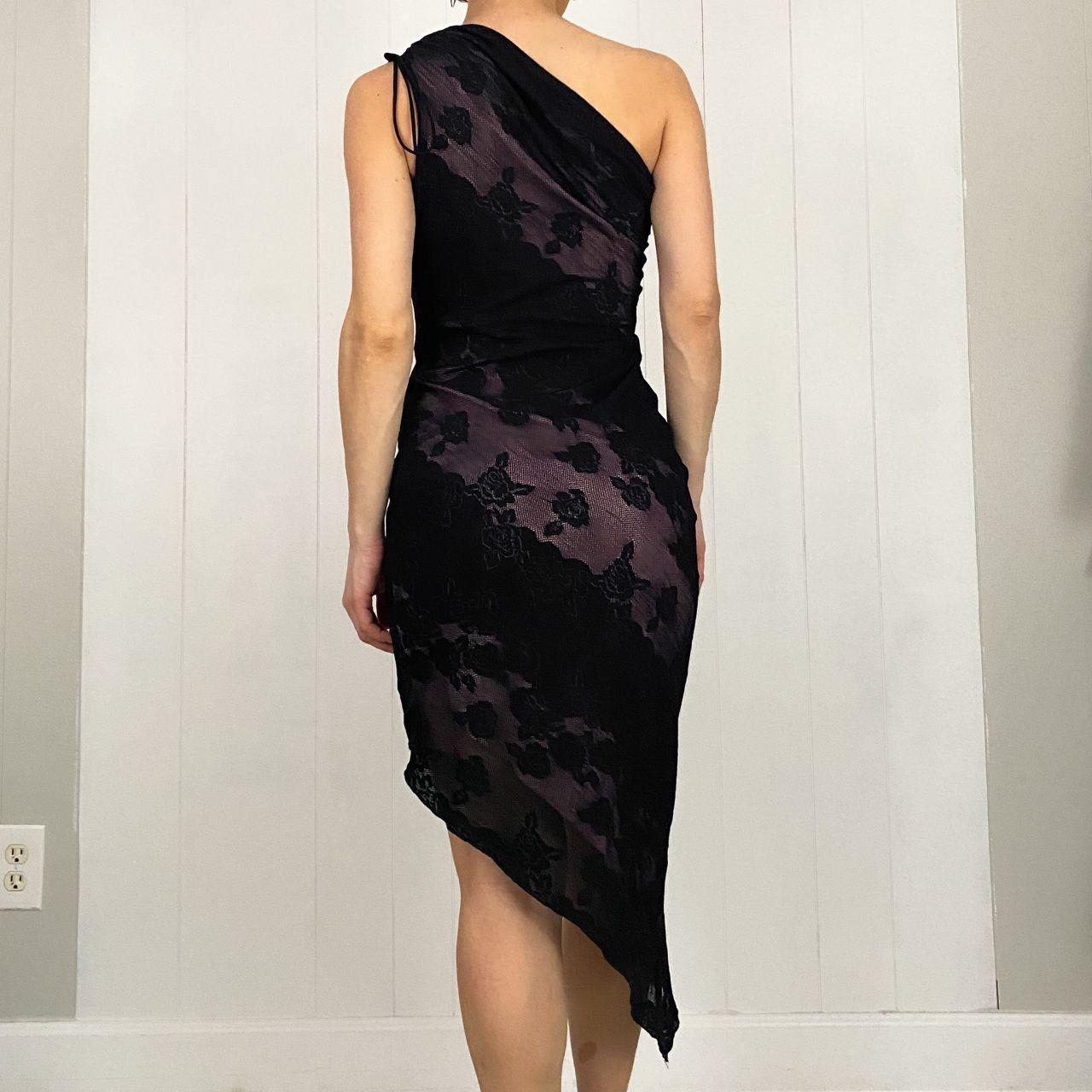 90s Laundry Lace Asymmetrical Dress (S/M)