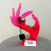 NWT D&G Dolce & Gabbana Red Silver Signet Ring (5.5)