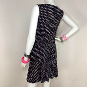 Blumarine Black and Pink Polka Dot Dress (M)