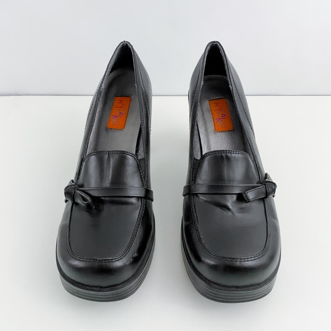 Black Heeled Loafers - 9