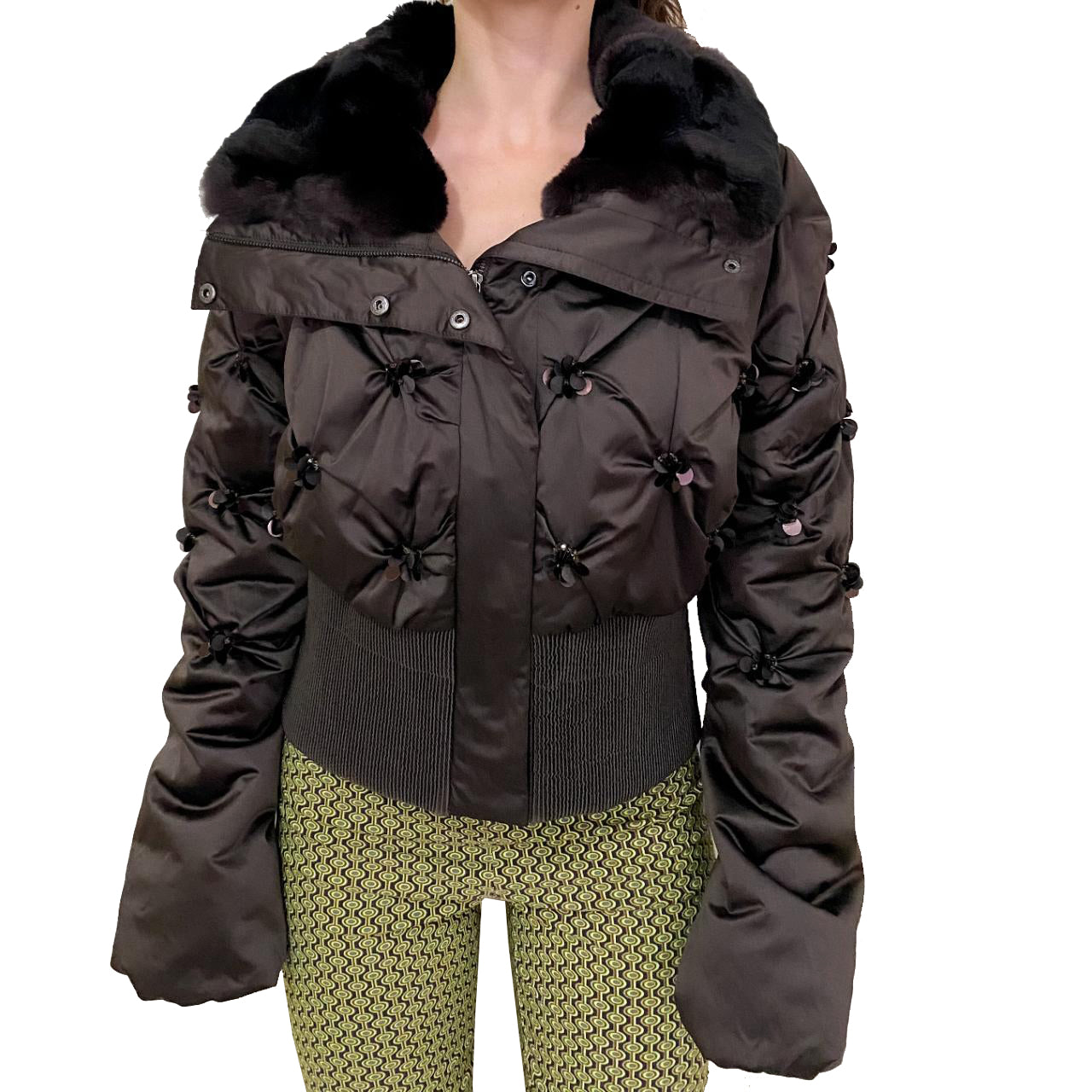 Glam Chocolate Puffer (M)