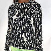 Versace Silhouette Long Sleeve Top (M/L)