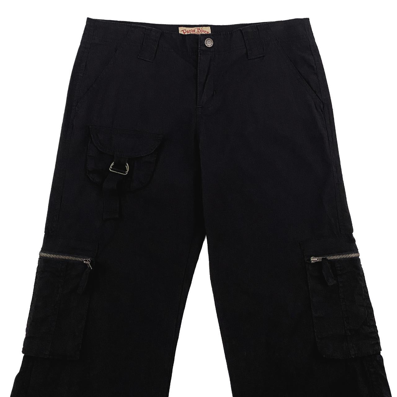 Y2K Black Mid-Rise Utility Cargos (M)