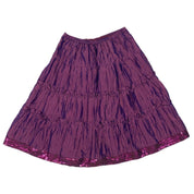 Purple Sequin Taffeta Midi Skirt (S/M)