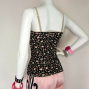 D&G Dolce & Gabbana Black Floral Cami (XS/S)