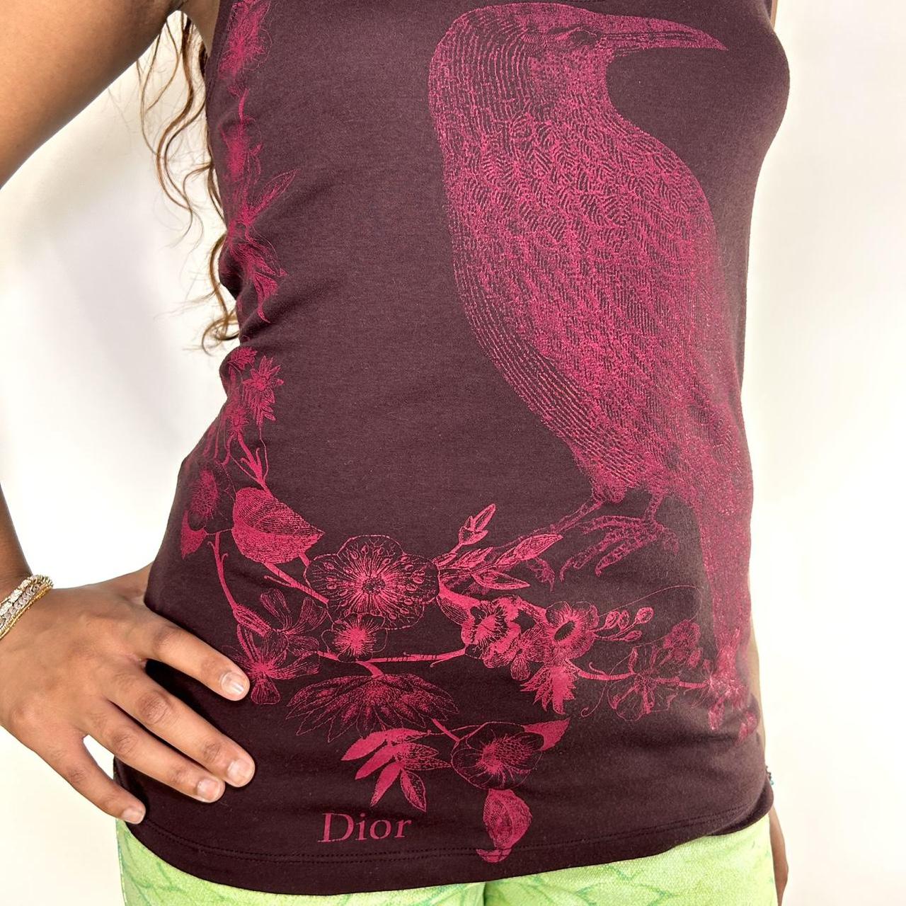 Dior Y2K Brown Raven Tank Top (M)