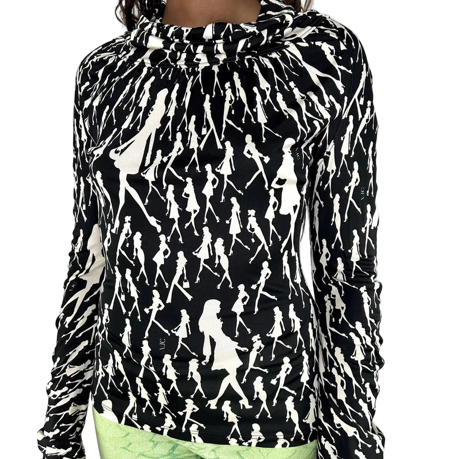 Versace Silhouette Long Sleeve Top (M)
