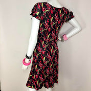 Blumarine Black Floral Dress (S)