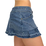 Pleated Denim Mini Skirt (XS)