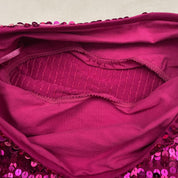 Y2K Pink Sequin Knit Tube Top (M)