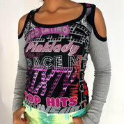 NWT Miss Sixty Y2K Gray Disco Top (M)