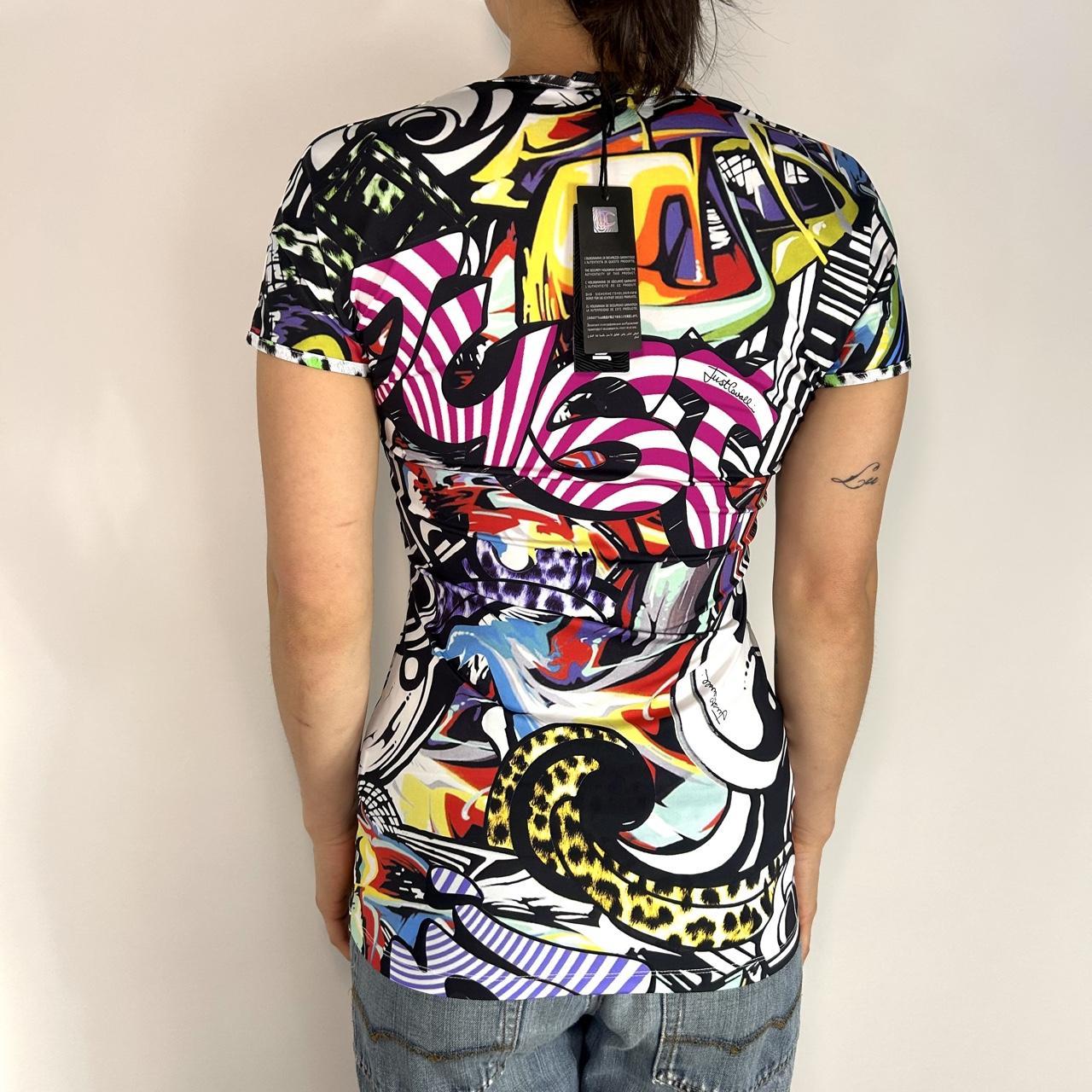 NWT Just Cavalli Graffiti Top (S)