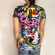 NWT Just Cavalli Graffiti Top (S)