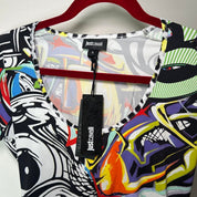 NWT Just Cavalli Graffiti Top (S)