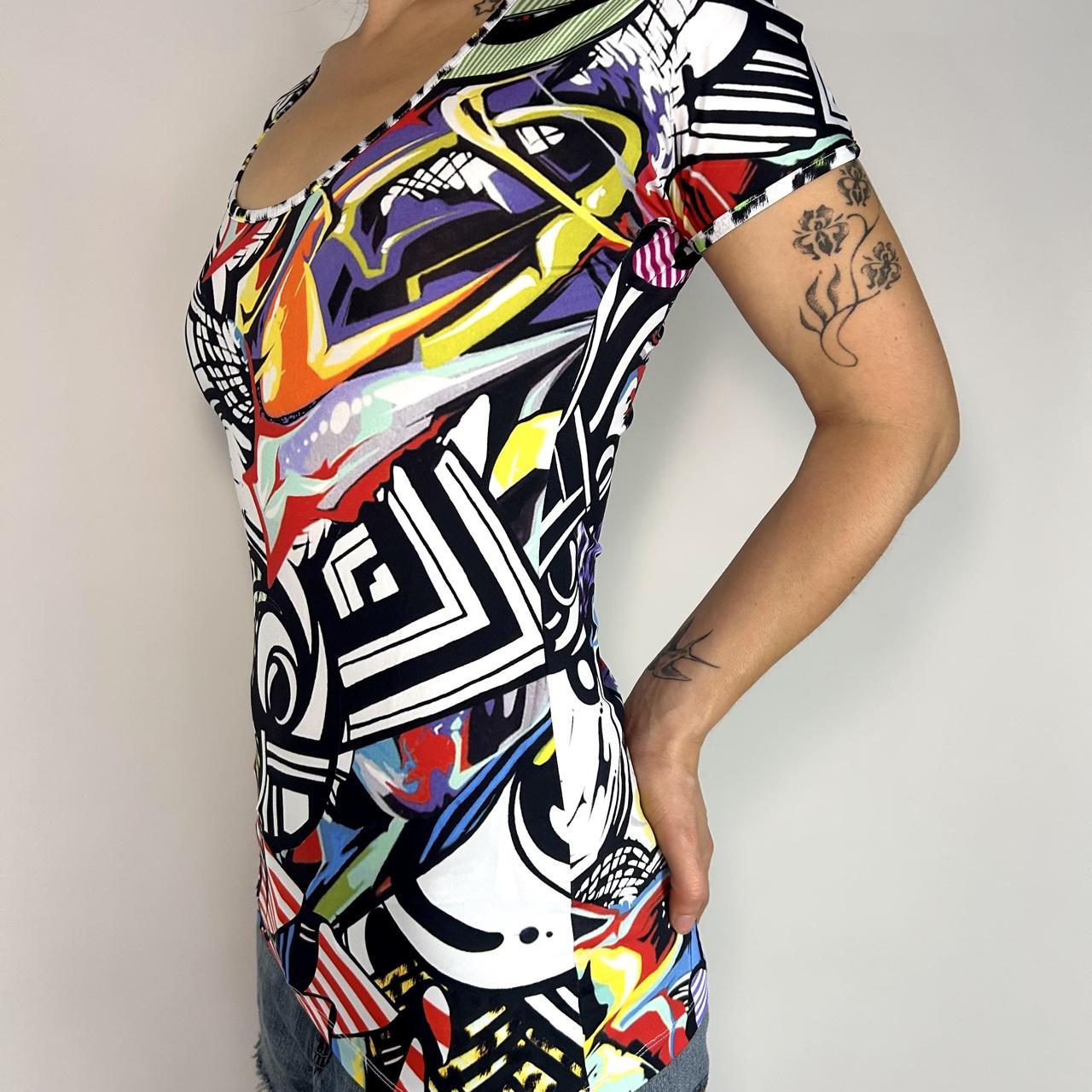 NWT Just Cavalli Graffiti Top (S)