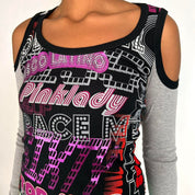 NWT Miss Sixty Y2K Gray Disco Top (M)