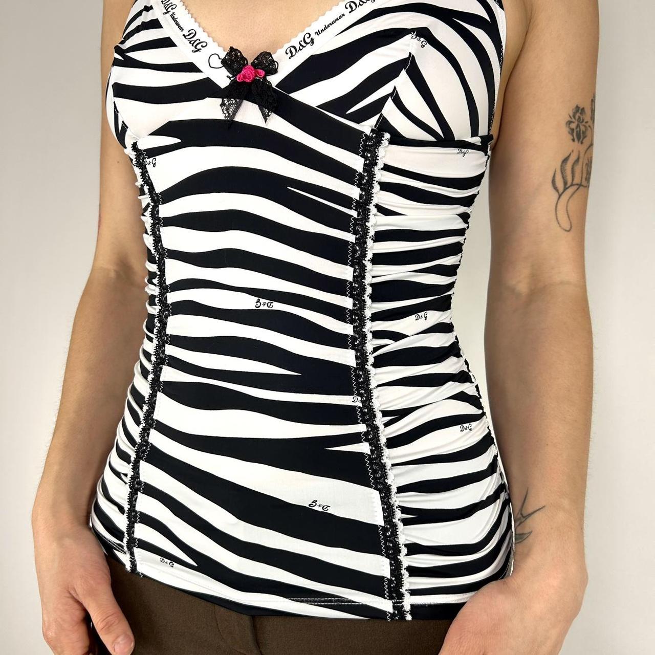 D&G Y2K Zebra Tank Top (S)