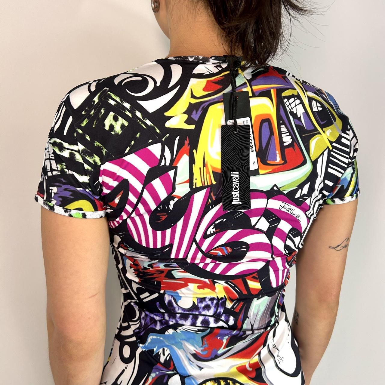 NWT Just Cavalli Graffiti Top (S)