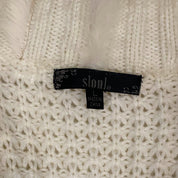Furry White Knit Duster (L)