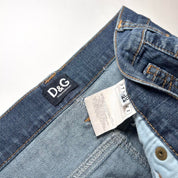 D&G Dolce & Gabbana Sequin Logo Mini Skirt (S)