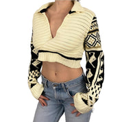 Cropped Knit Sweater (M)