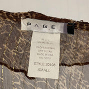 Silk Metallic Snakeskin Blouse (S)