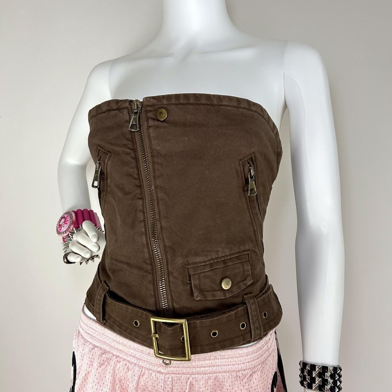 Dsquared2 Brown Cargo Tube Top (S)