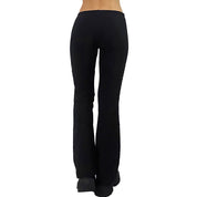 Black Embellished Mid-Rise Stretch Pants (XS)