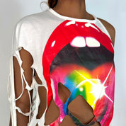NWT Miss Sixty Y2K Mouth Top (M)