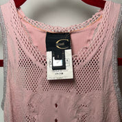 Just Cavalli Pink Fishnet Top (XS/S)