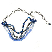 Blue Stone Multi-Layered Chain Belt