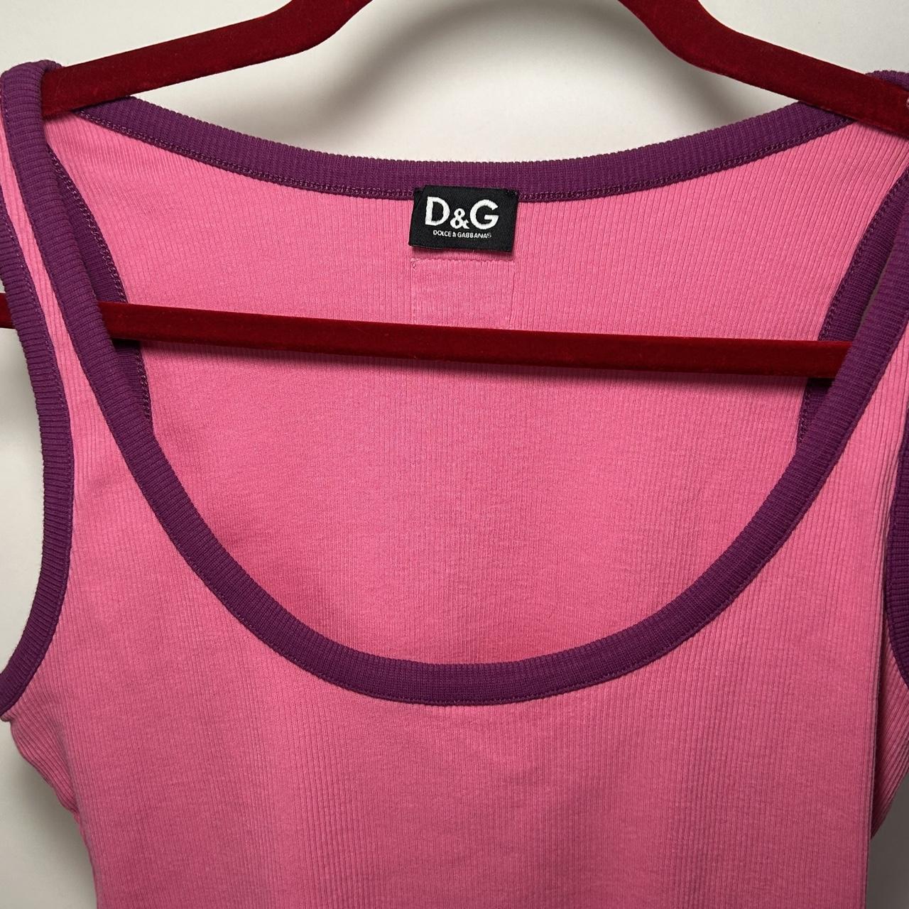 D&G Dolce & Gabbana Y2K Pink Tank Top (XS/S)