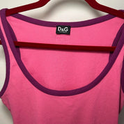 D&G Dolce & Gabbana Y2K Pink Tank Top (XS/S)
