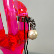 NWT D&G Dolce & Gabbana Silver Pearl Charm Ring (5)