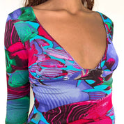 2005 Versace Fish Print Top (M)